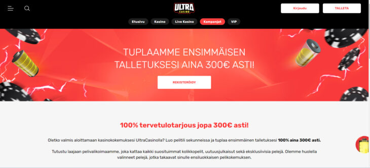 ultra casino ensitalletusbonus