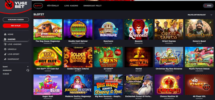 yugibet casino pelivalikoima