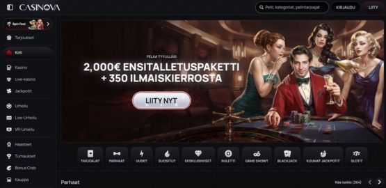 casinova kokemuksia