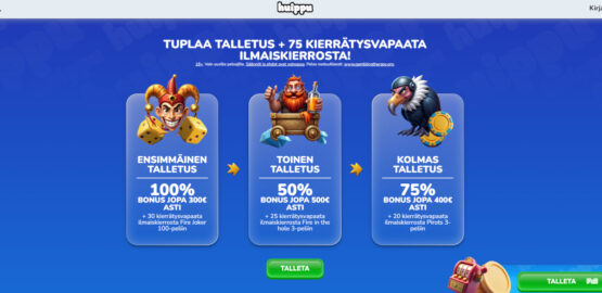 huippu kasino bonus