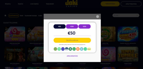 joki casino talletukset