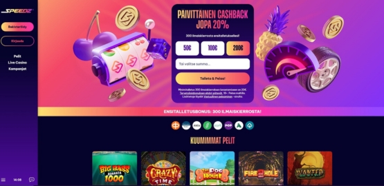 Speedz Casino kokemuksia - 5 pointtia ennen tallettamista!
