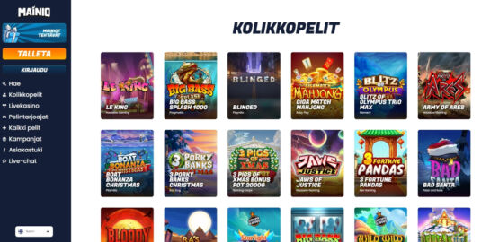 mainio kasino pelivalikoima
