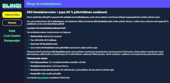 blingi casino talletusbonus