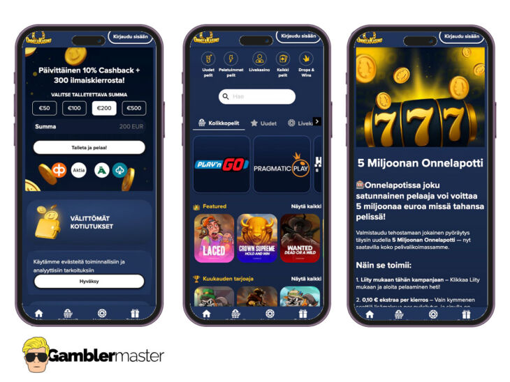 Nopeat kotiutukset on parasta Onnela Kasinossa