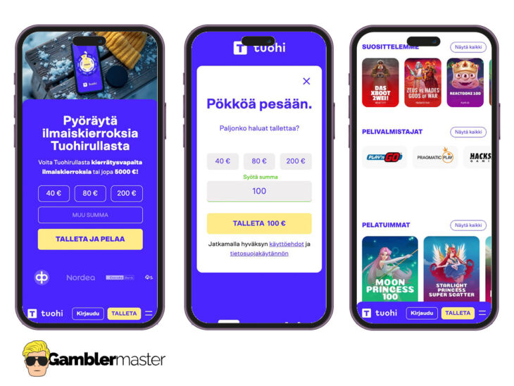 Tuohi kasinon erinomainen käyttöliittymä